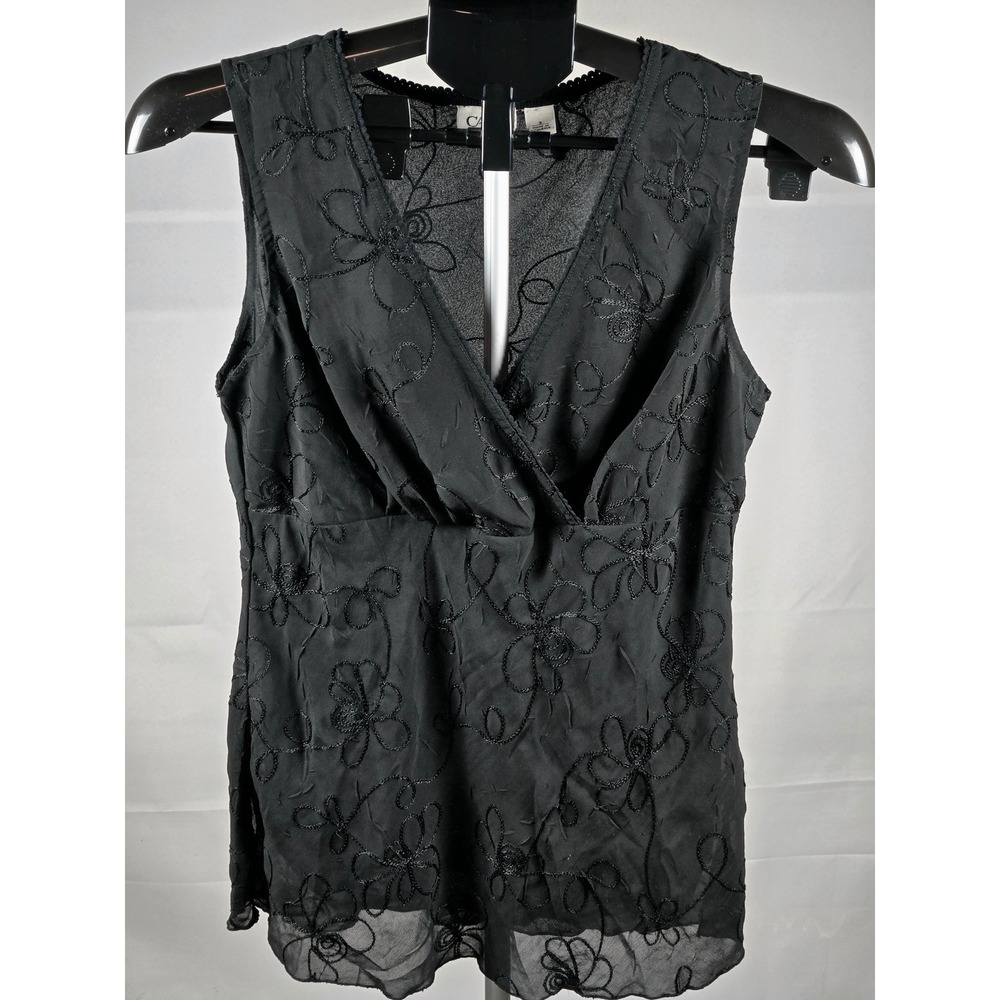 Women's Y2K Small Babydoll Top Embroidered Overlay Soft Grunge Whimsigoth